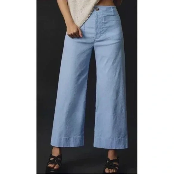 Maeve by Anthropologie The Colette Magic Fabric Crop Wide-Leg Pants Size 26 - Picture 1 of 10